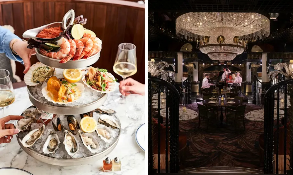 seafood tower at the maine mayfair