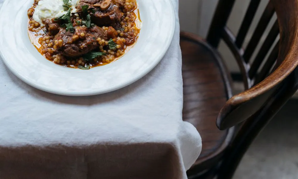 Seasonal plate on a table
