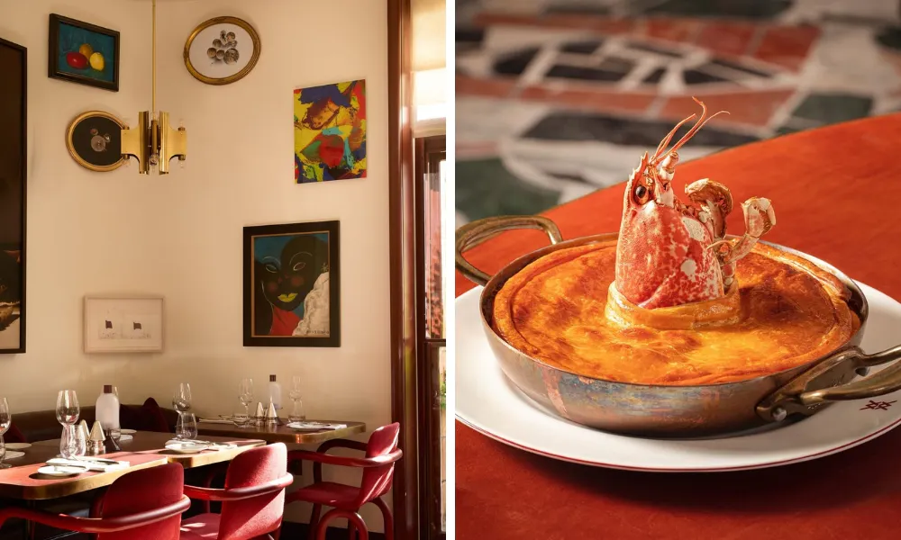 Mount st restaurant lobster pie with arty interiors