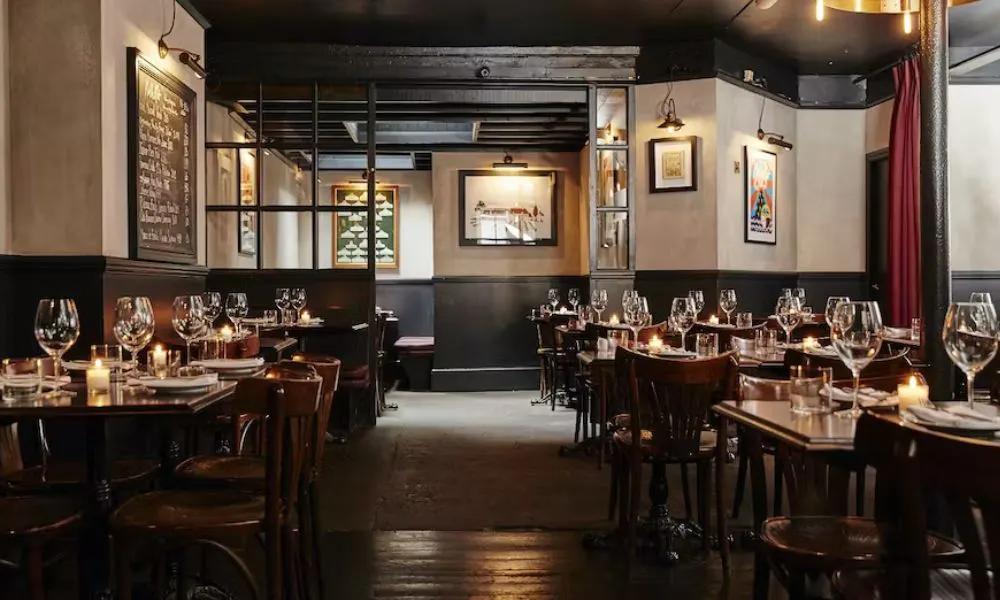Rustic interiors at Noble Rot