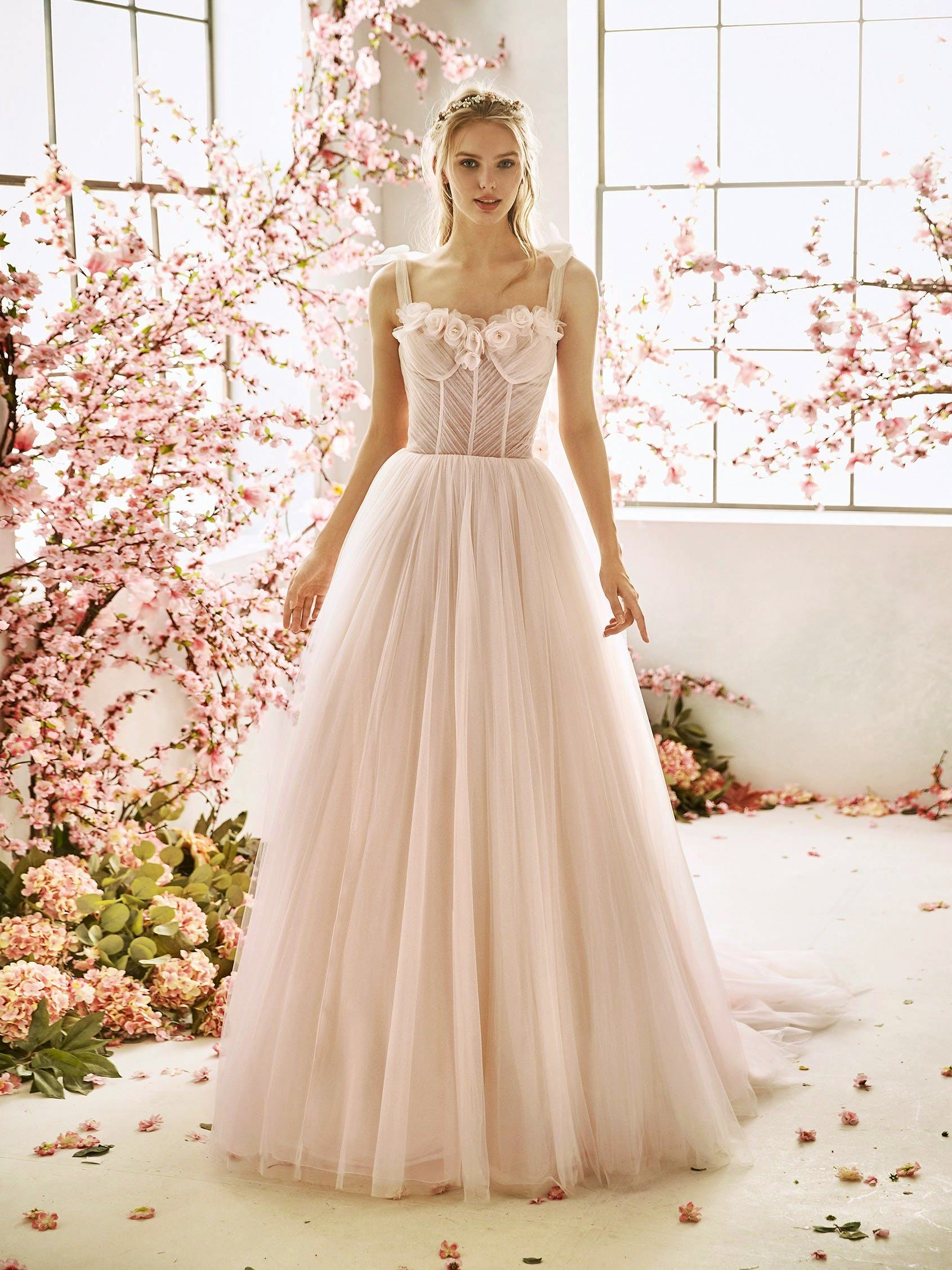 6 Pink Wedding Dresses for the Romantic Bride Under 1000
