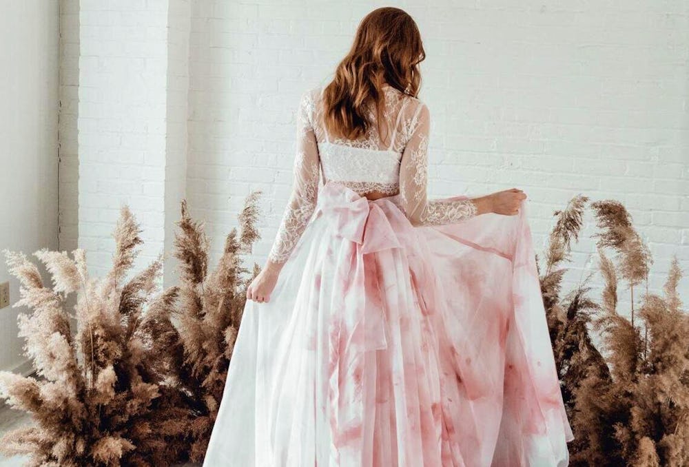 The prettiest pink wedding dresses for 2021