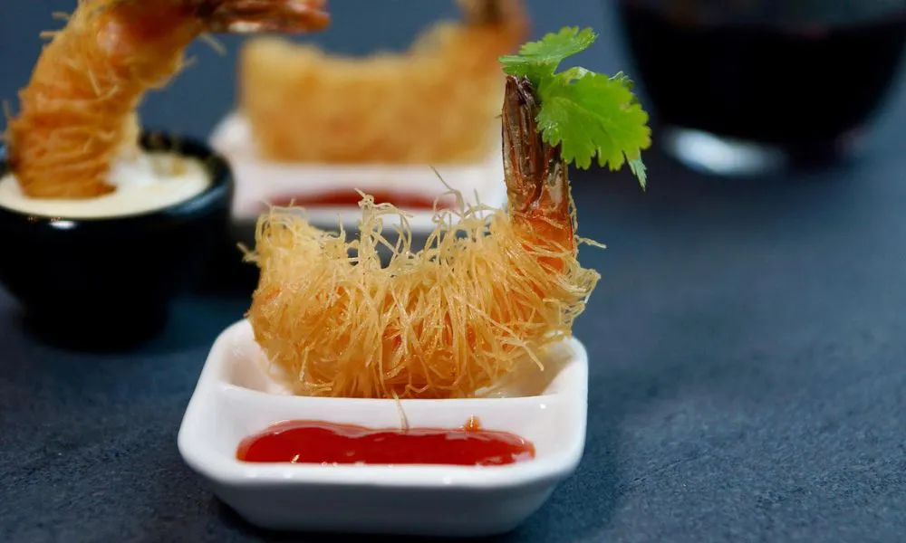 Fried prawn dumpling