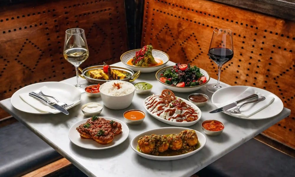 Plates of toasties and chicken