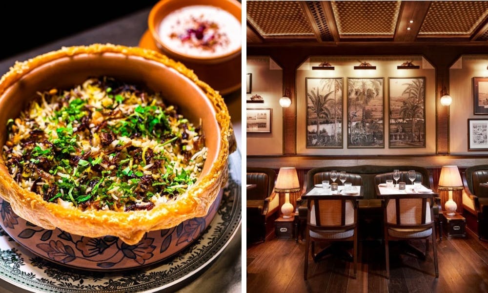 Interior of Indian restaurant