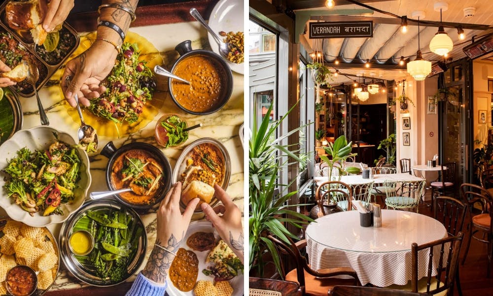 dishoom spread and interiors