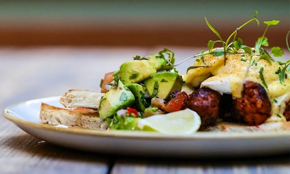 avocado on toast at moksha caffe