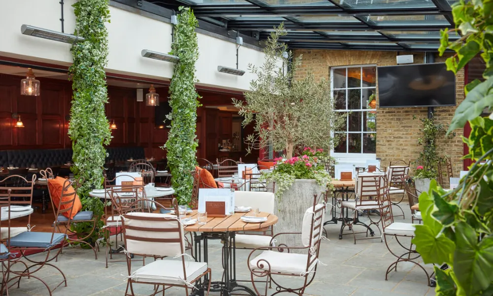 garden at the hound chiswick