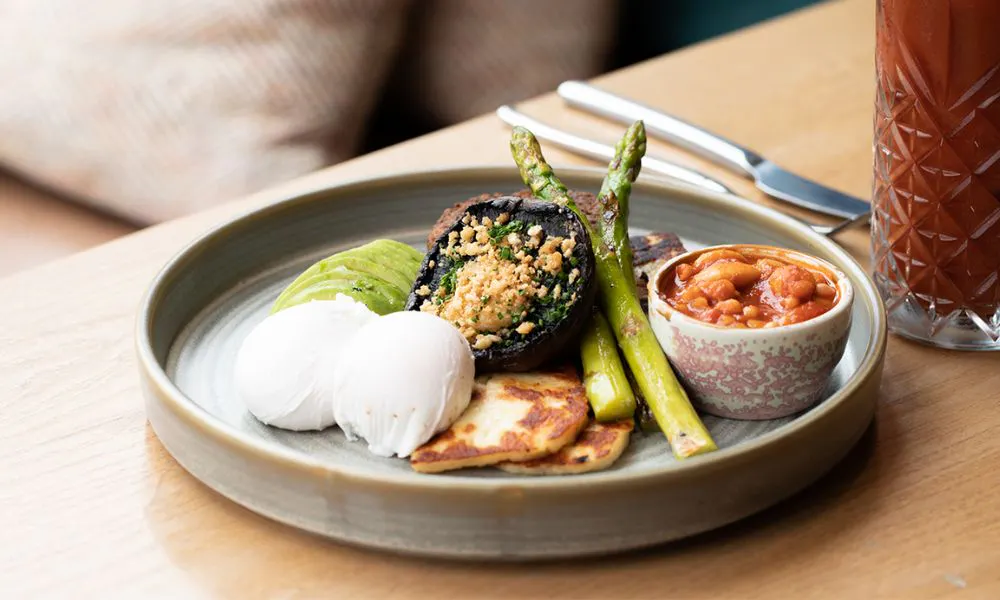 a vegetarian cooked breakfast