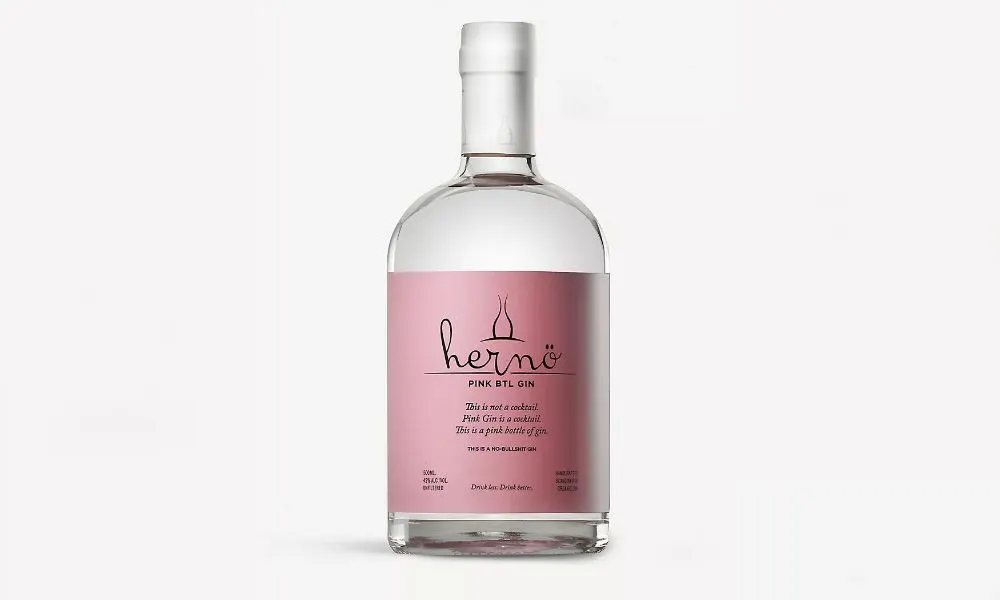 Herno pink gin bottle