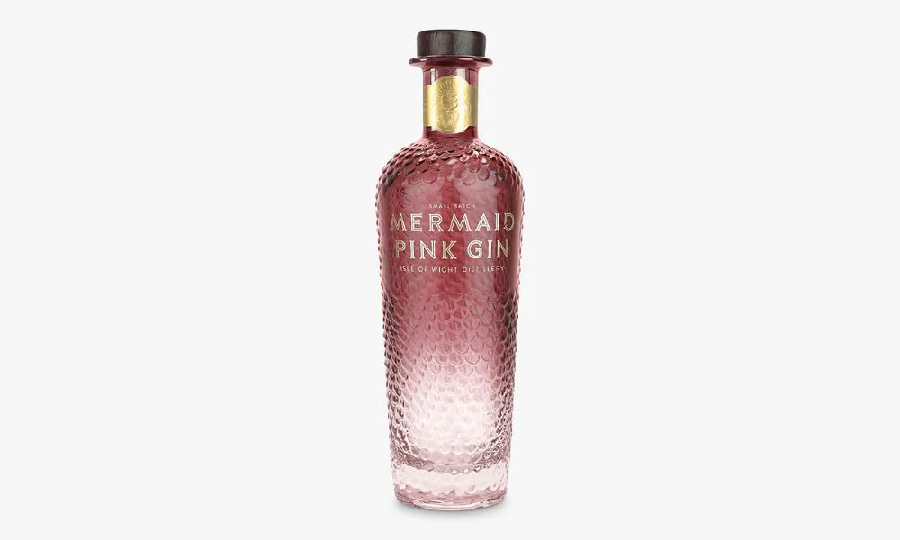 Mermaid pink gin Isle of Wight