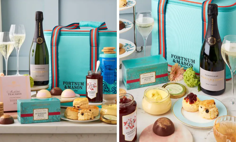 Fortnum and Mason Champagne Cream Tea selection