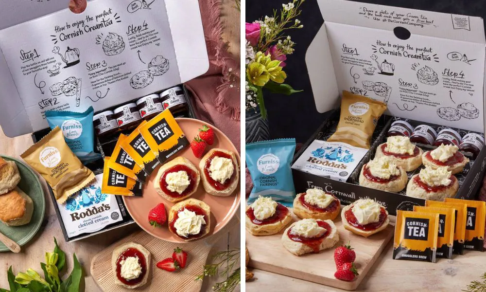 The Cornish Company's cream tea hamper delivery box
