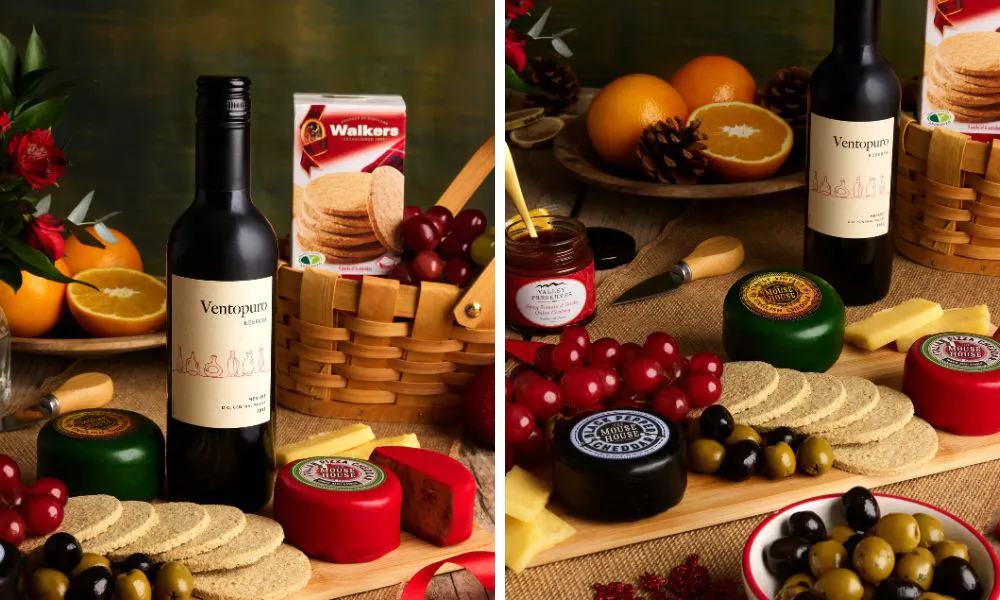 cheese and wine basket