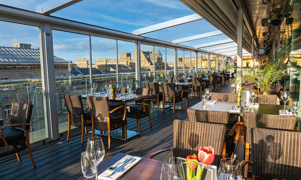 the outside seating area at Chaophraya