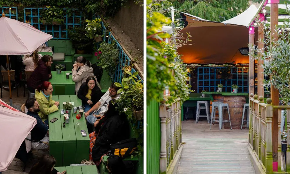the outside seating areas at The Blackbird