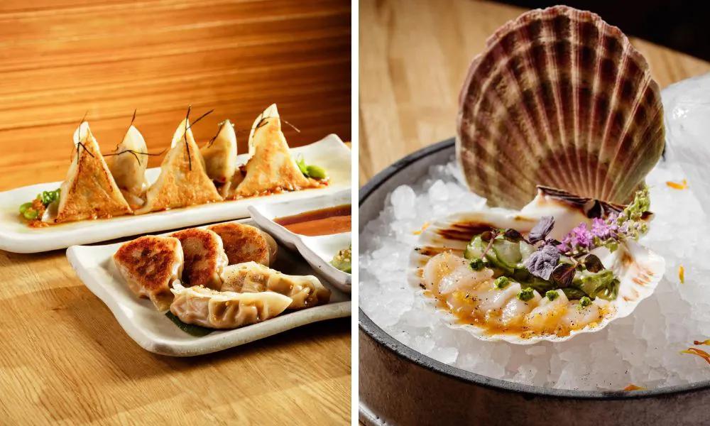 a selection of japanese dishes from Roka