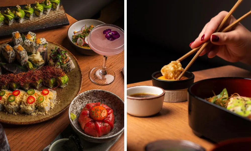 a selection of Japanese dishes from Taka