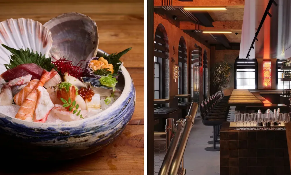 Japanese restaurant with counter seating