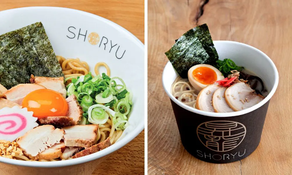 Ramen bowls at Shoryu