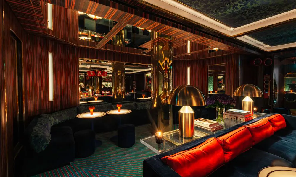 sleek private dining room interiors at Isabel restaurant