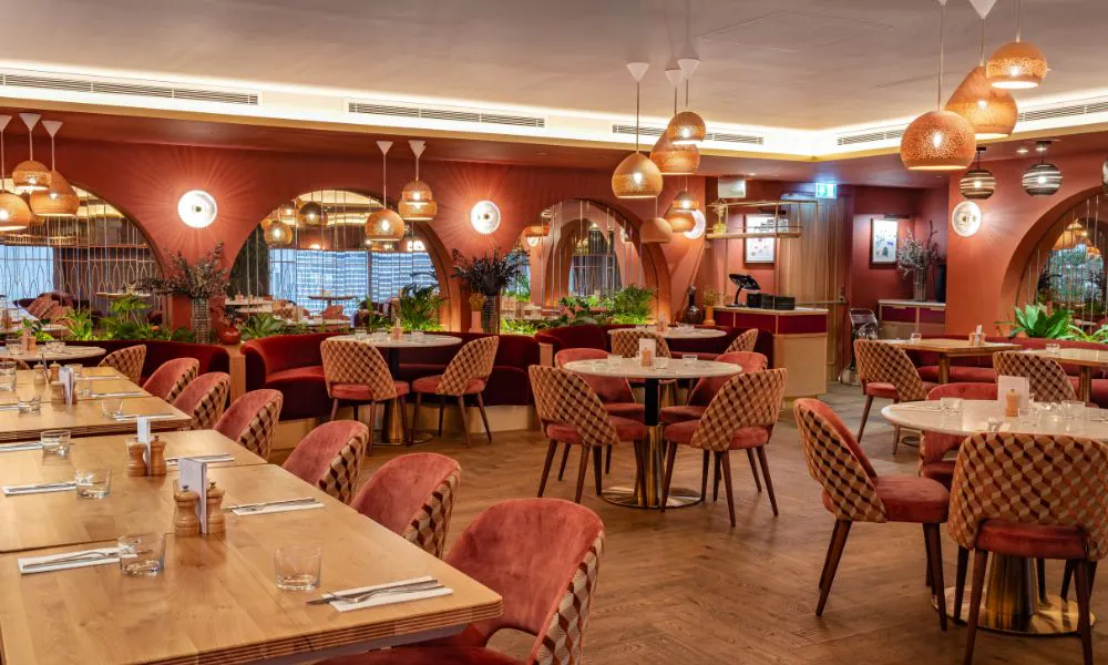 Sleek restaurant interiors at Mallow