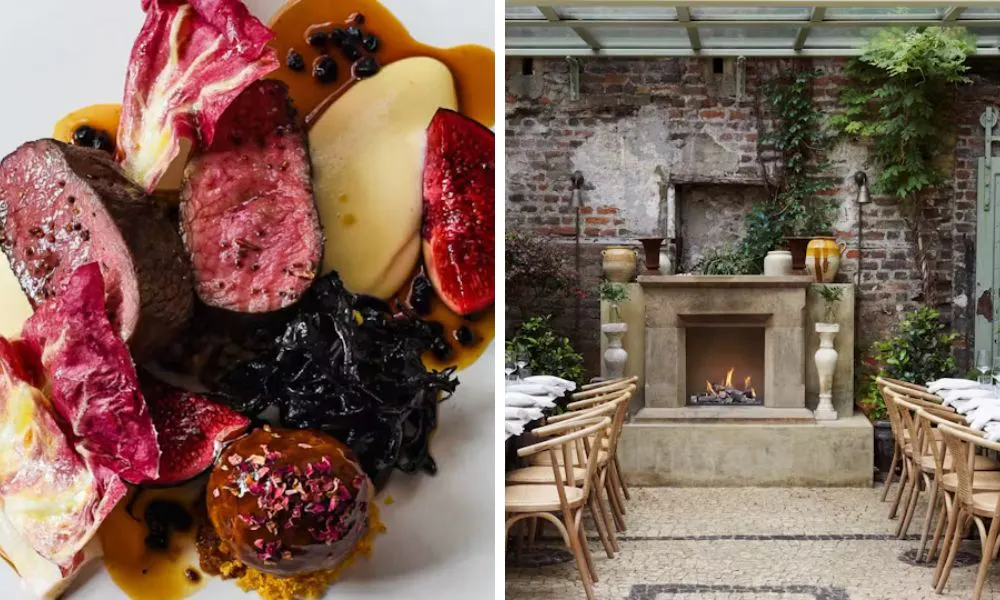 A colour-filled beef dish and plant-filled interior at Luca
