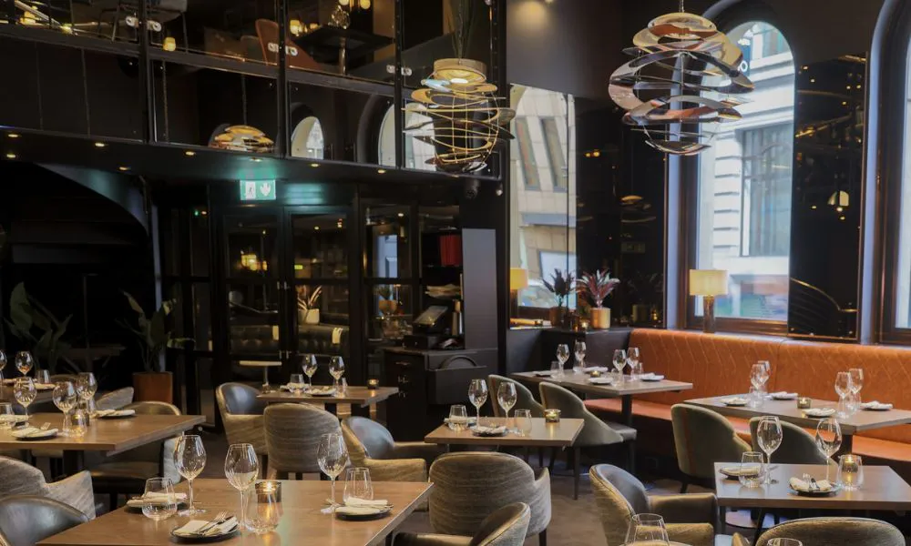 tables in a restaurant 