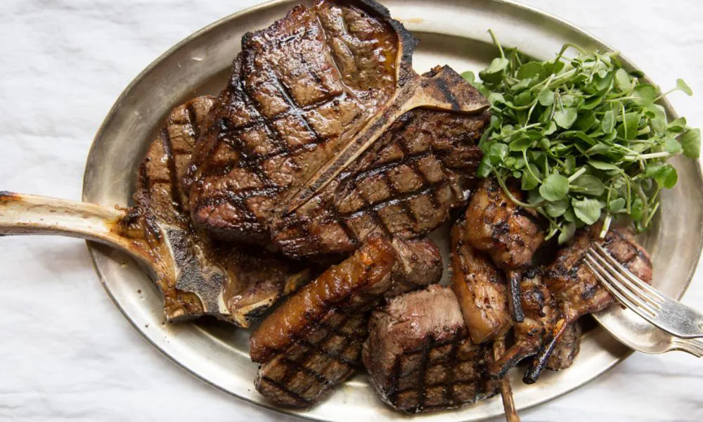 selection of cooked beef cuts on a plate