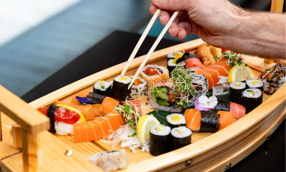 Sushi platters at Moshimo