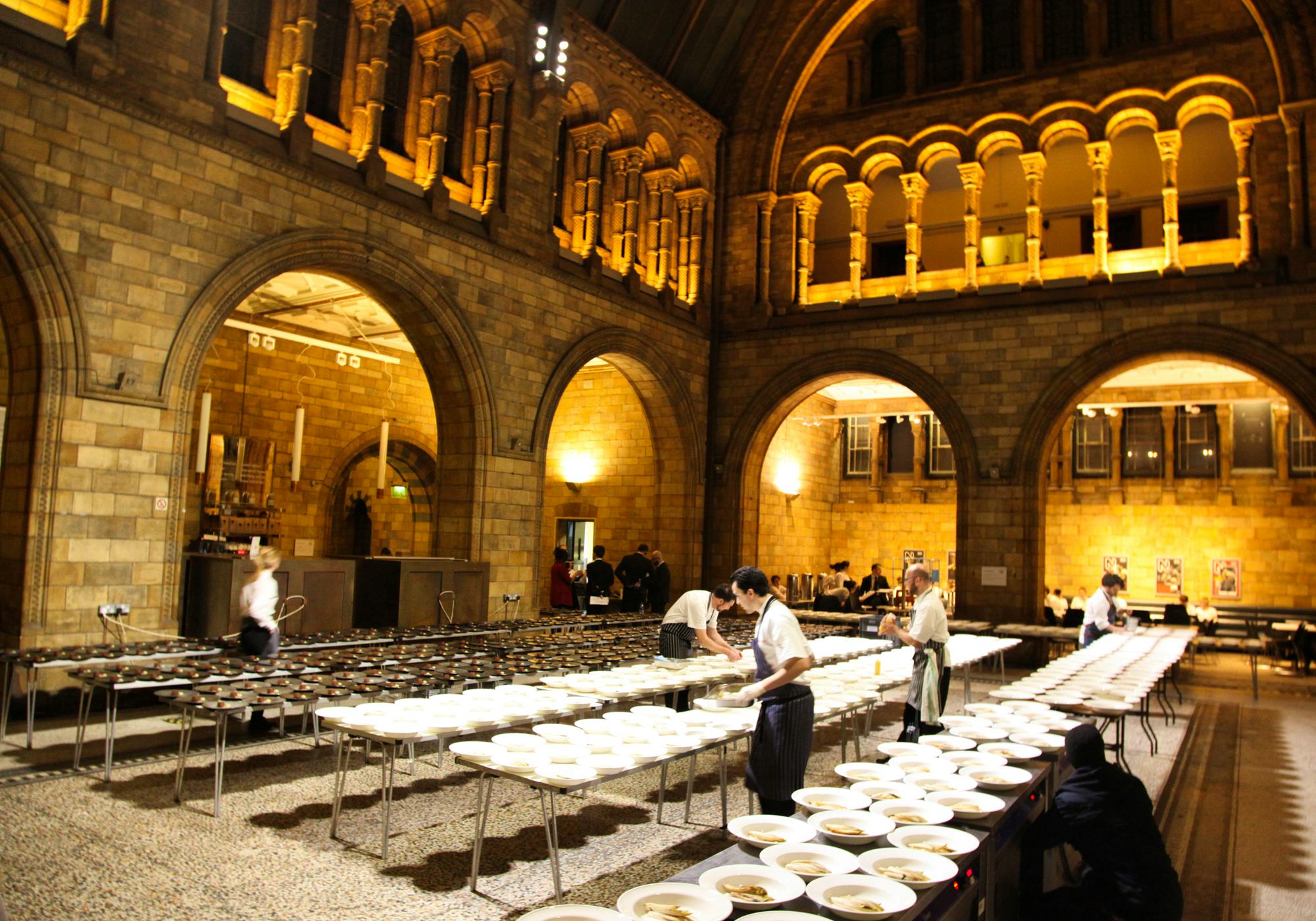 Natural History Museum National Geographic event catering black tie food starter vegan 