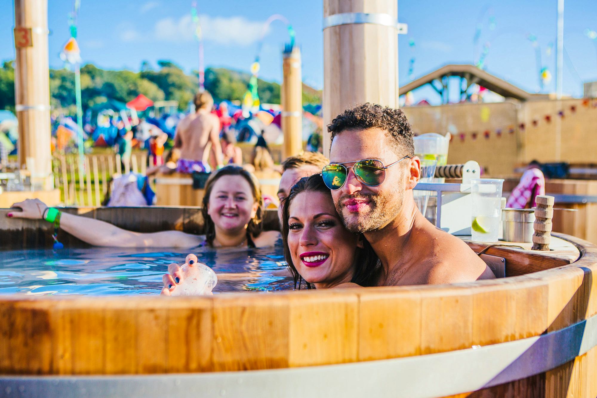 SquareMeal Event review Bestival 7 to 10 September 2017 festival hospitality bathing under the sky hot tubs