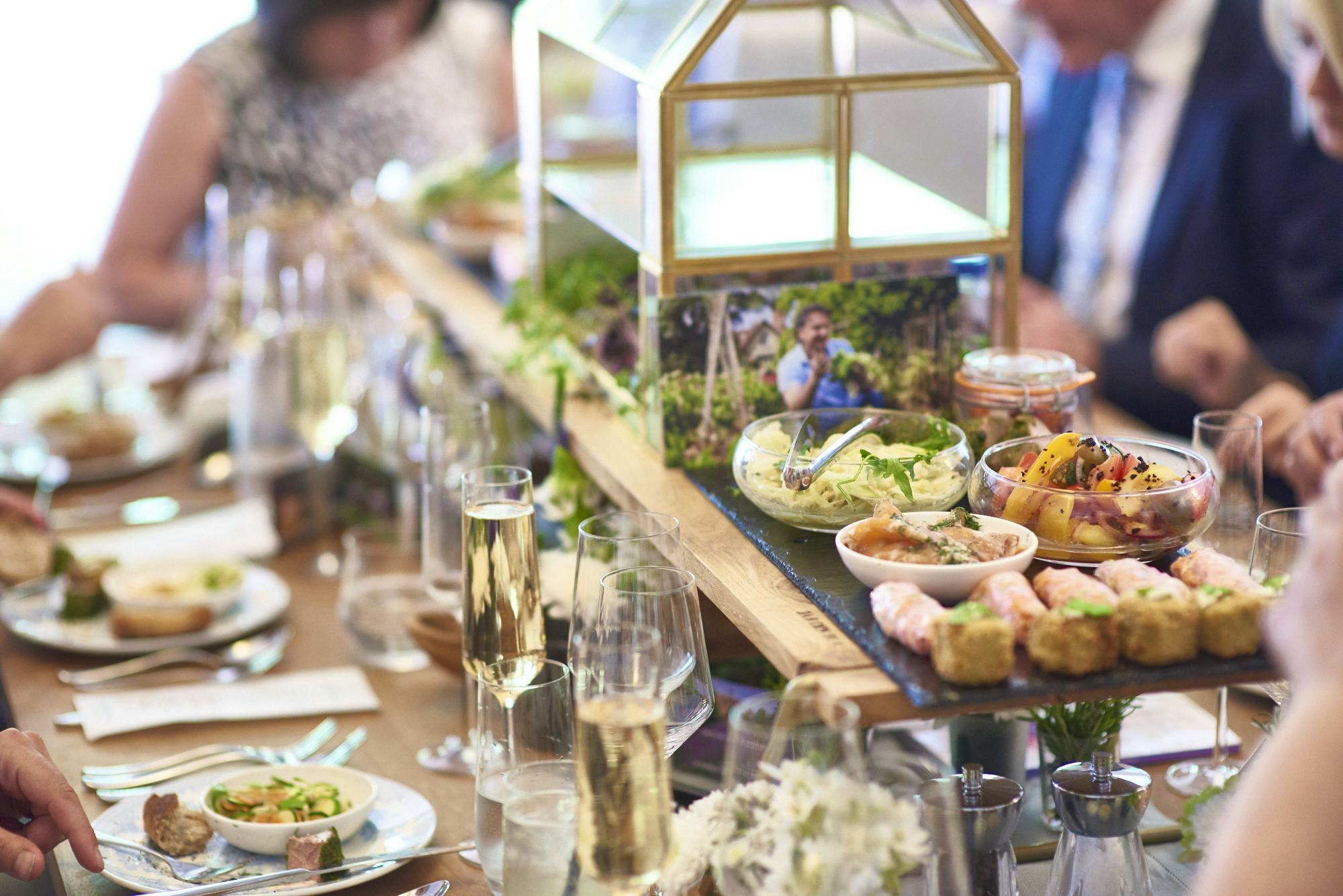 Raymond Blanc and Sodexo Prestige Jardin Blanc at RHS Chelsea Flower Show 2018 dining