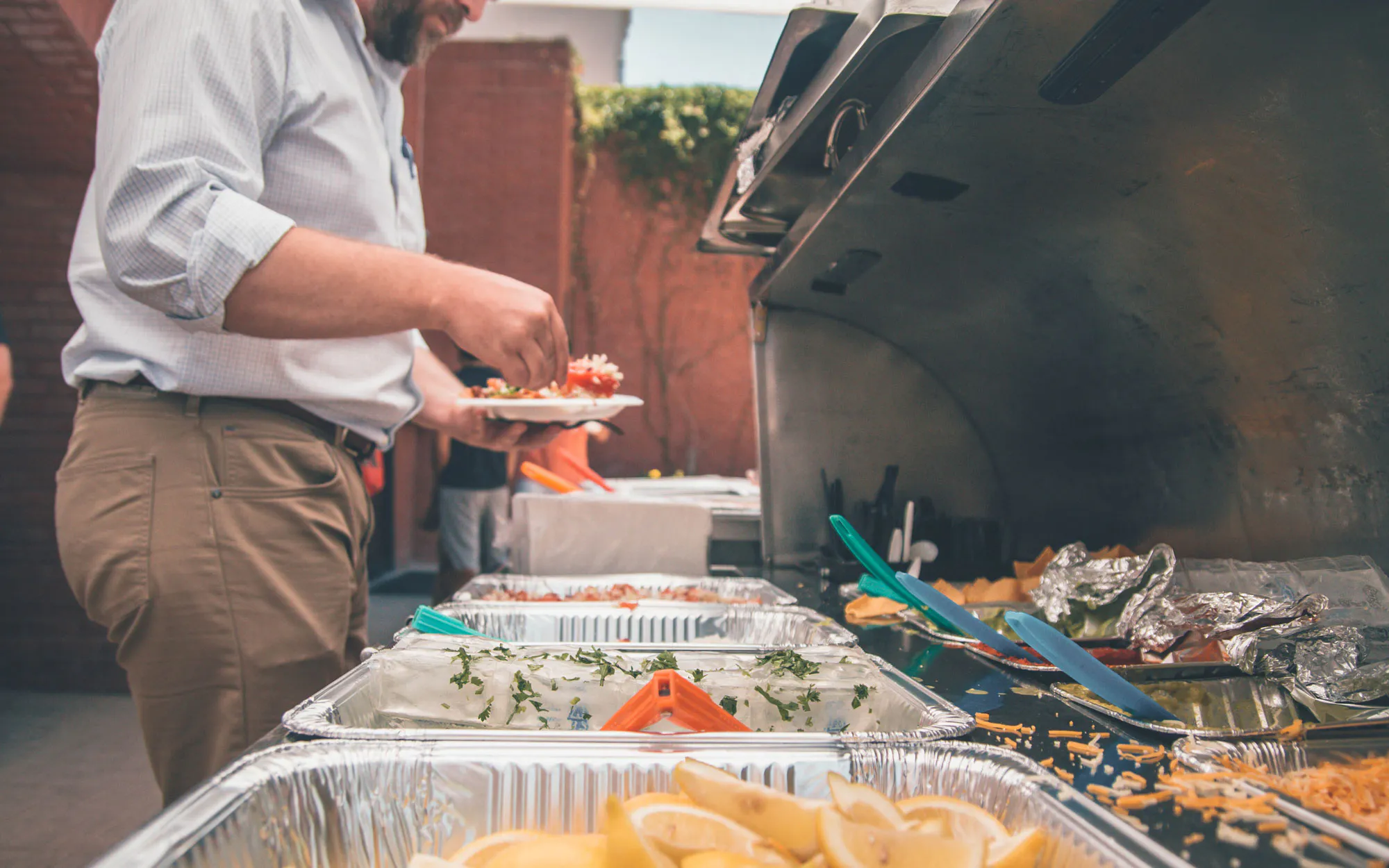 Healthy eating trend in conference food buffet credit neonbrand