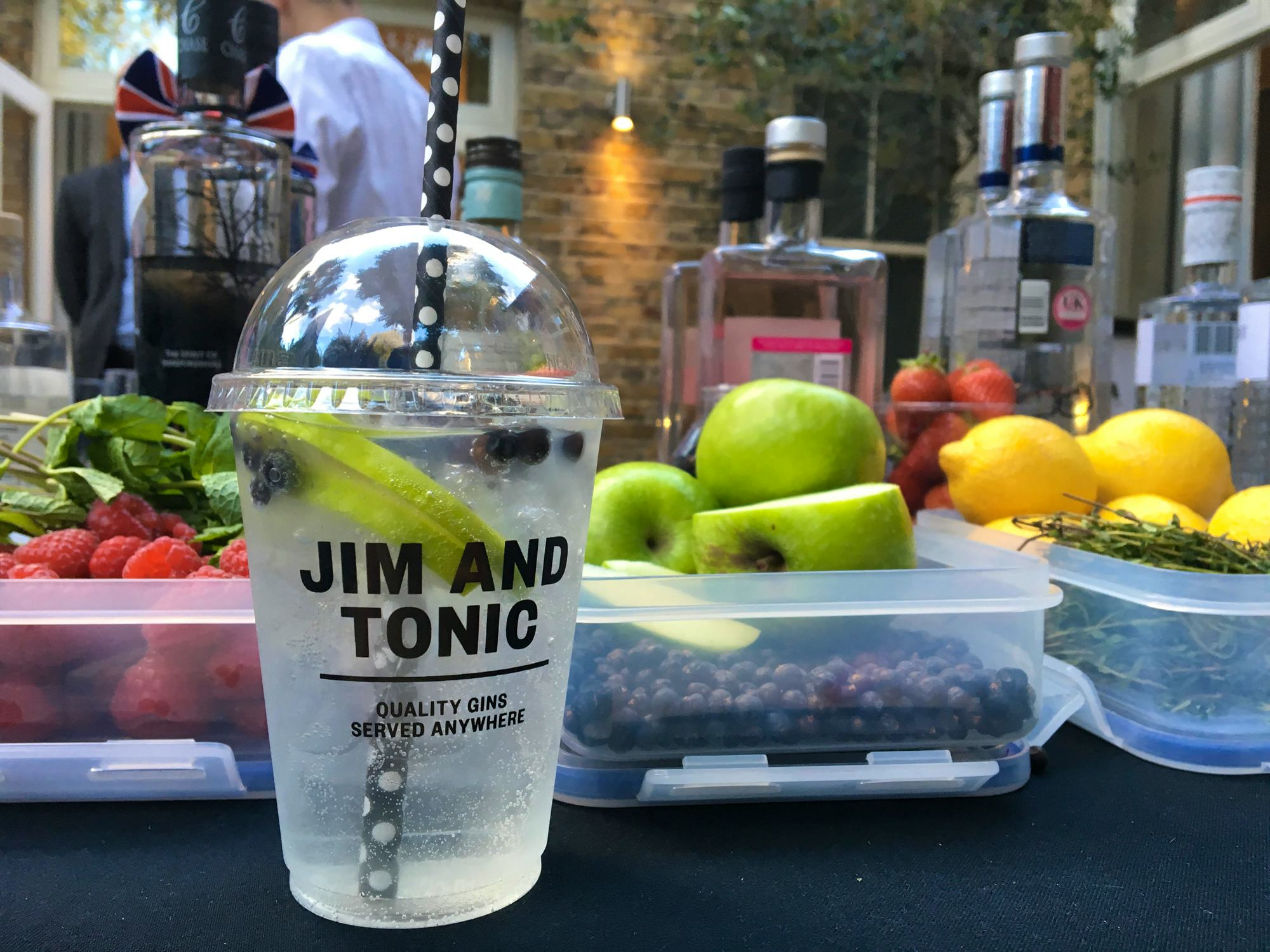 Jim and Tonic Gin fruit cocktails events
