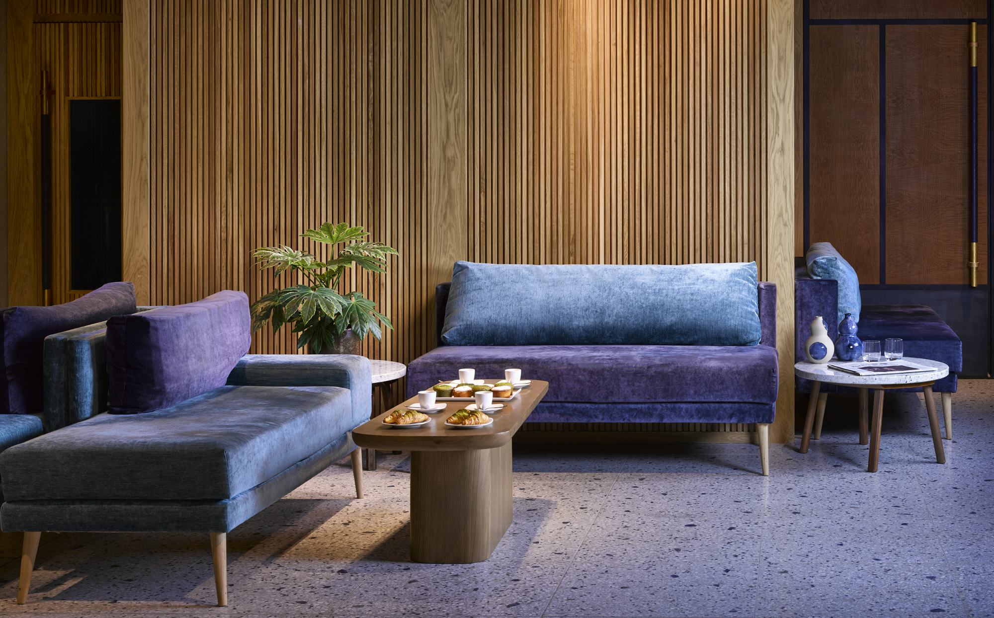Nobu Shoreditch london hotels venue hire private events arty and designer interiors purple lounge