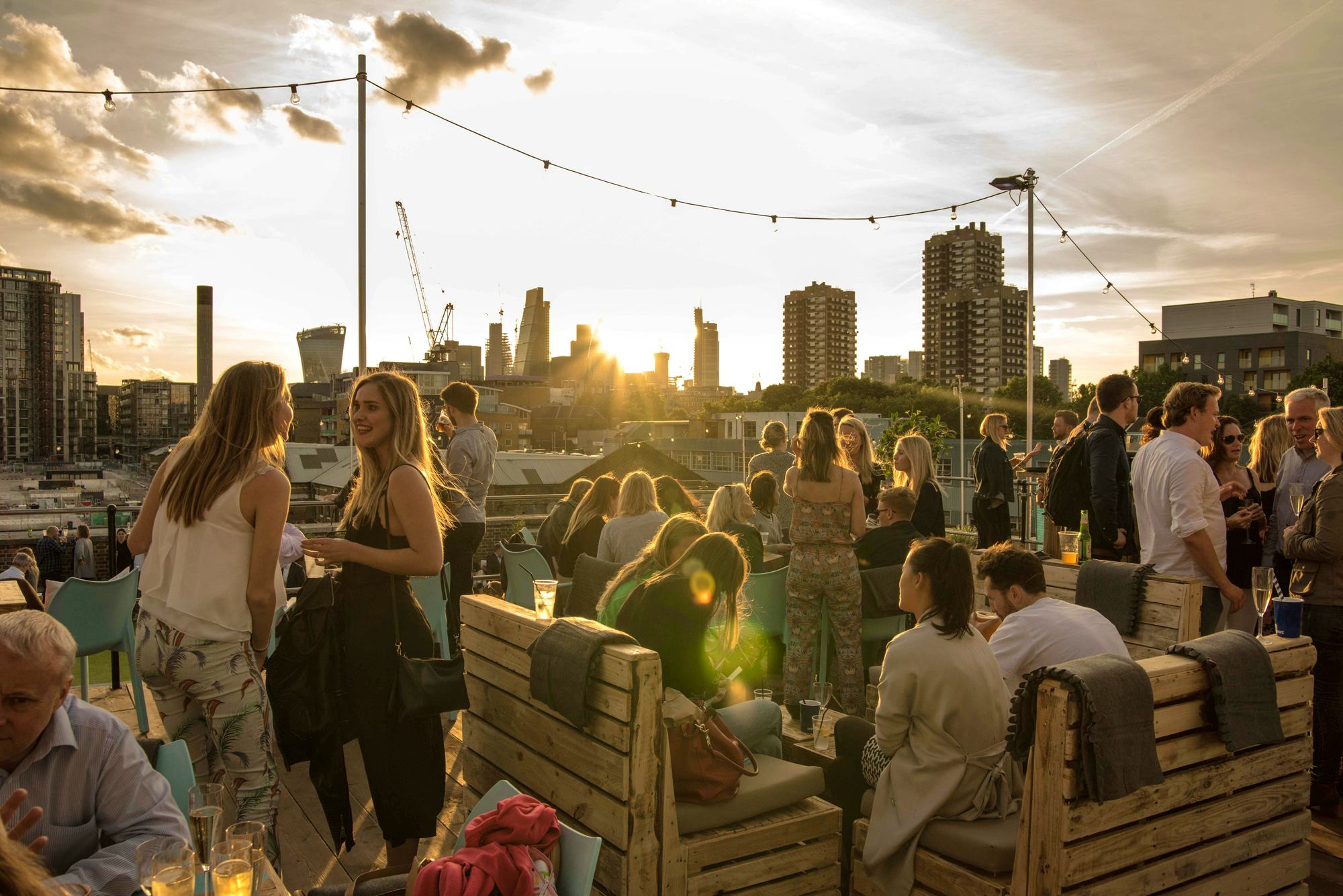 Tobacco Dock Skylight pop up venue docklands london rooftop venues summer parties