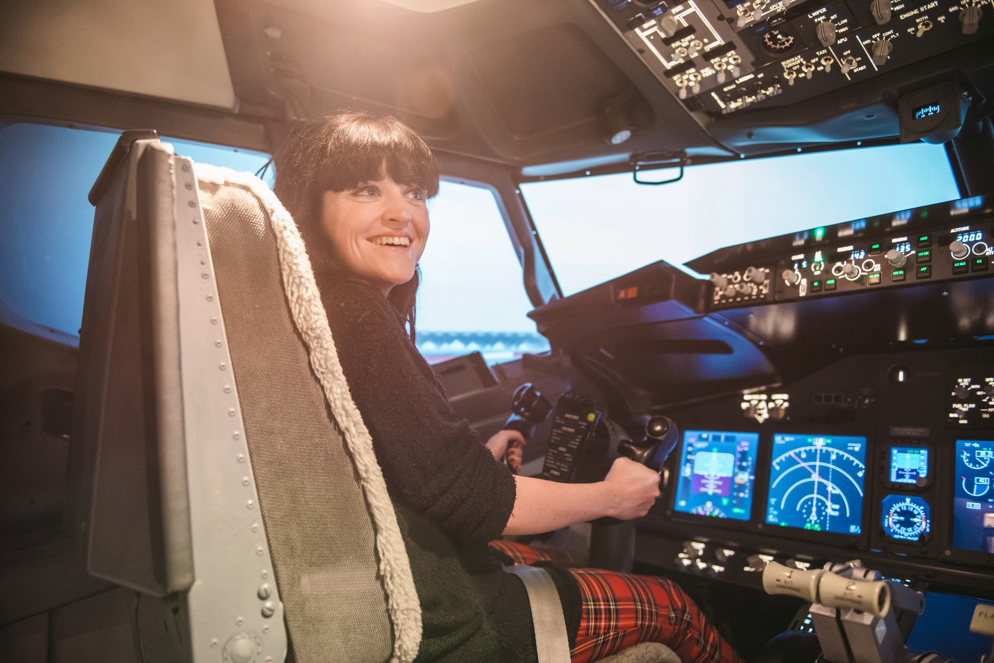 SquareMeal Flight Experience teambuilding simulation experiences credit max miechowski millie milliken pilot seat