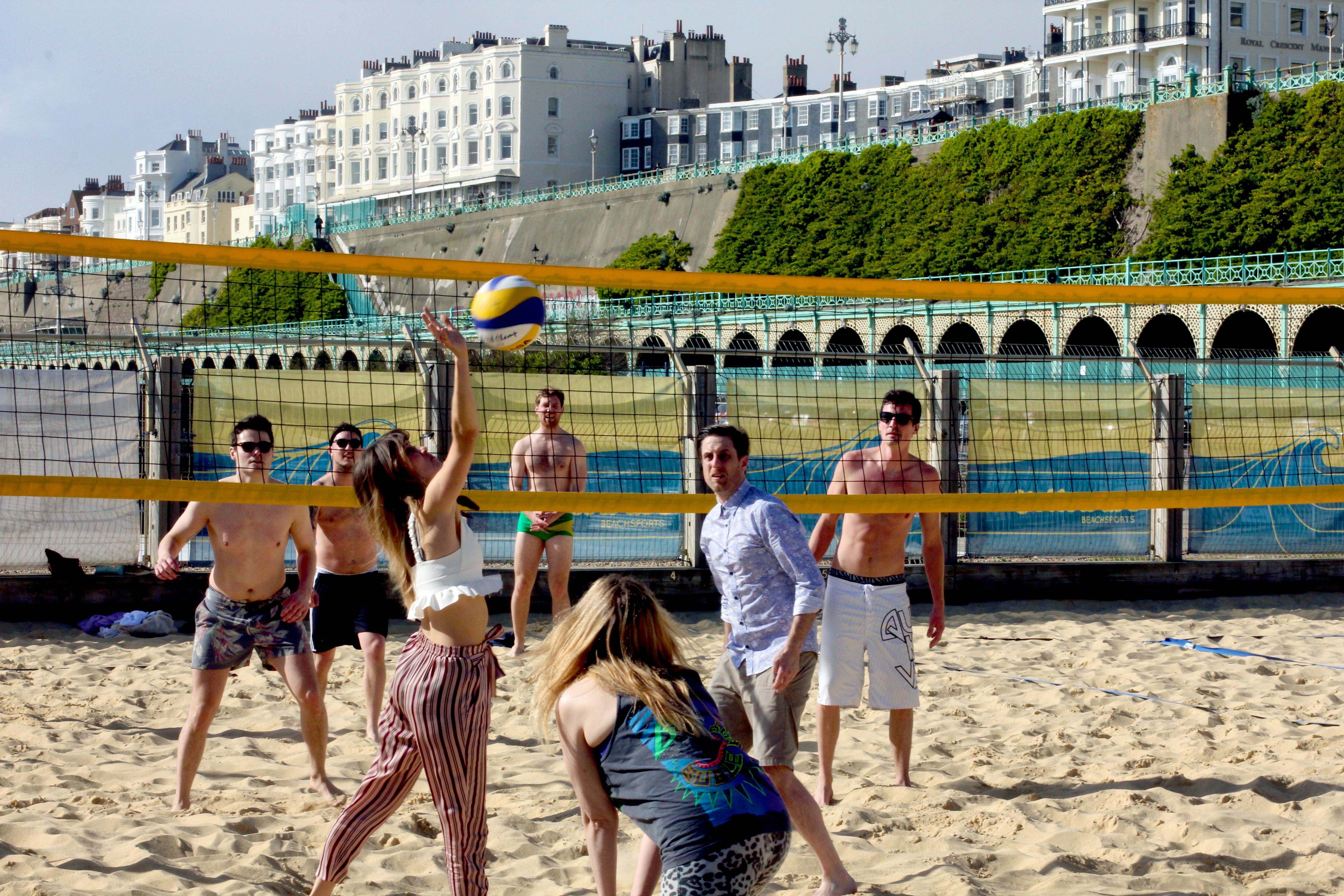 Teambuilding at Yellowave Beach Sports in Brighton volleyball match photo credit damien gabet