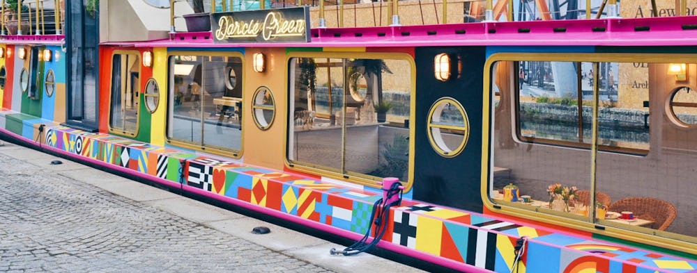 A pair of colourful barges in Paddington are now bookable for events