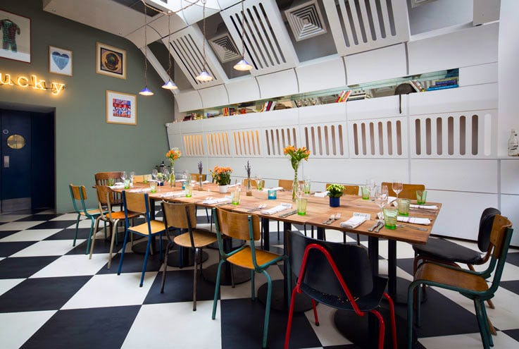 London restaurant private dining rooms Notting Hill Holland Park
