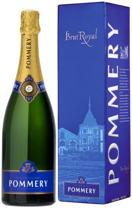 Pommery Champagne with box blue