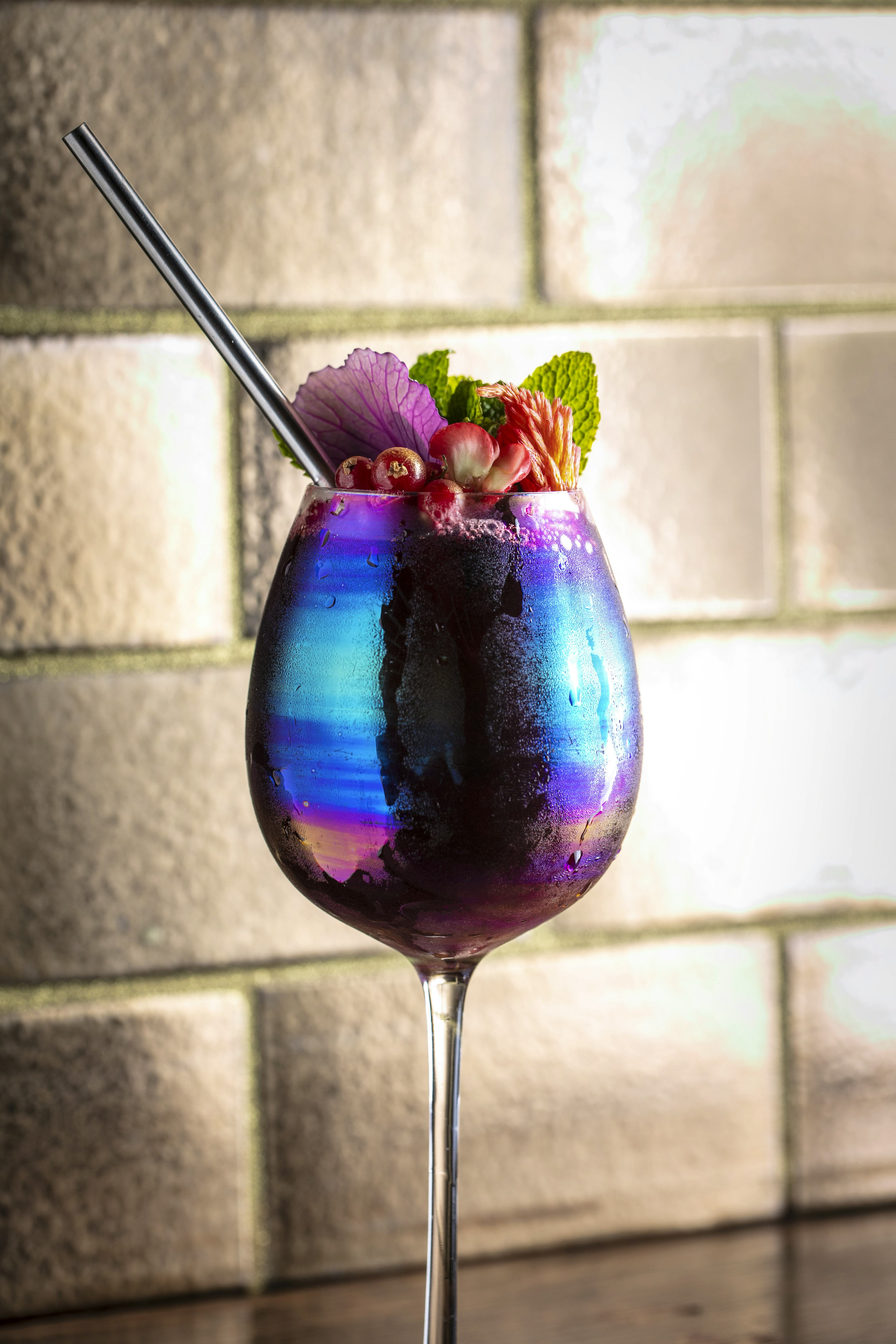 multicoloured cocktail