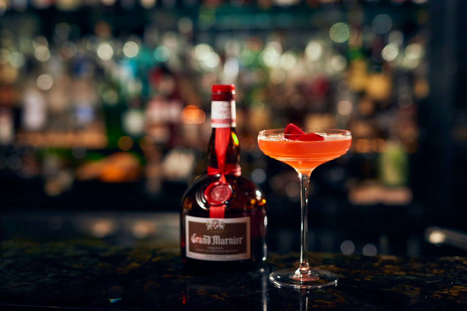 grand marnier cocktail on bar