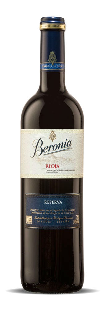Beronia wines bottle shot