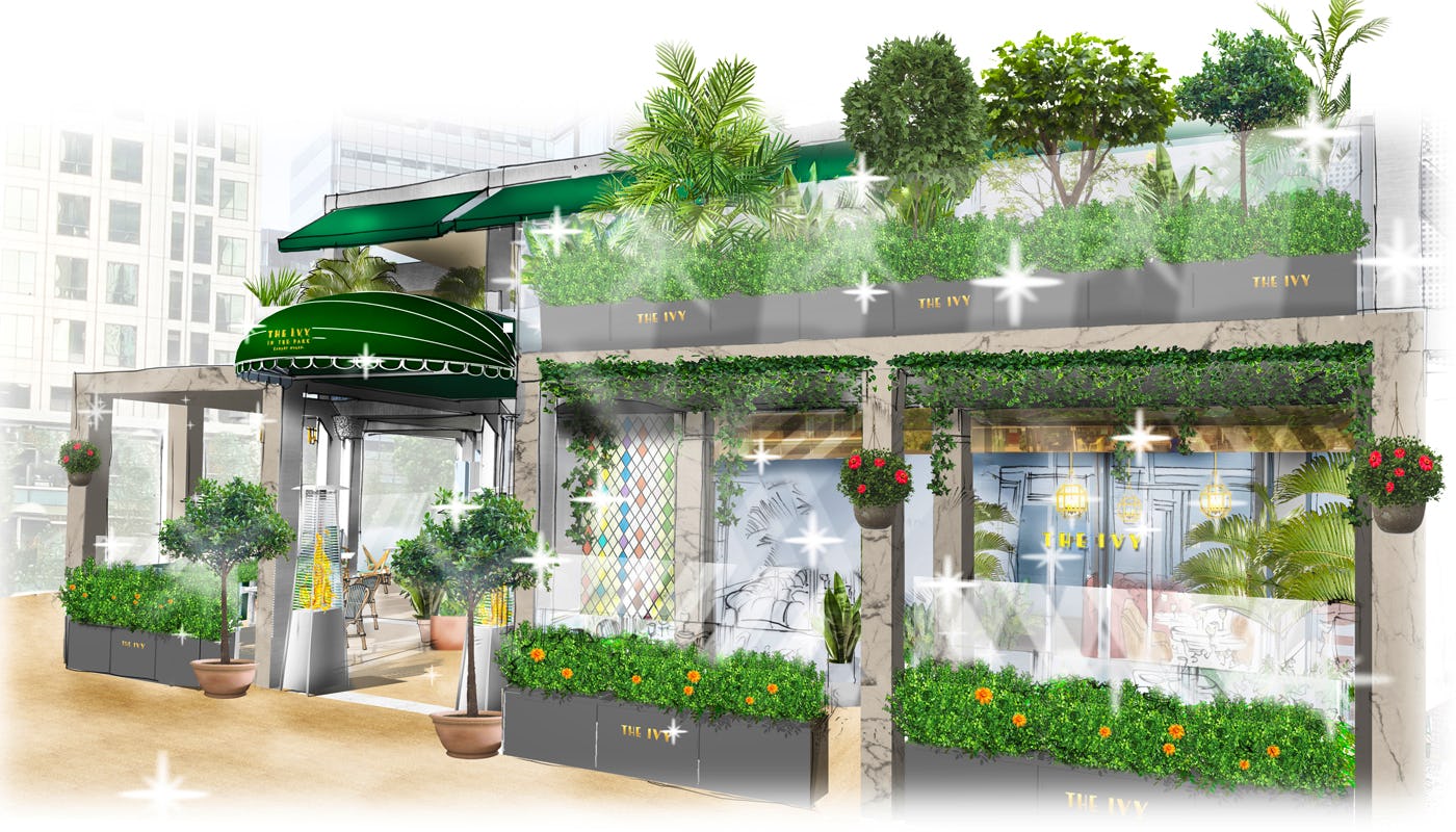 The Ivy Canary Wharf exterior rendering