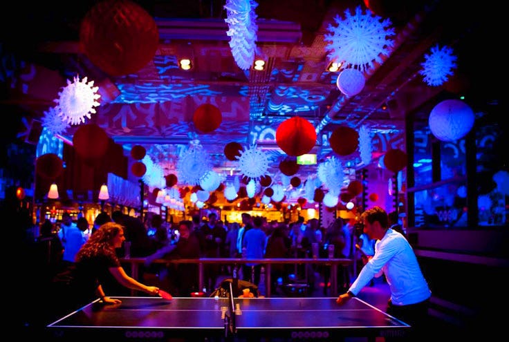 Bounce ping-pong bar London Clerkenwell Shoreditch