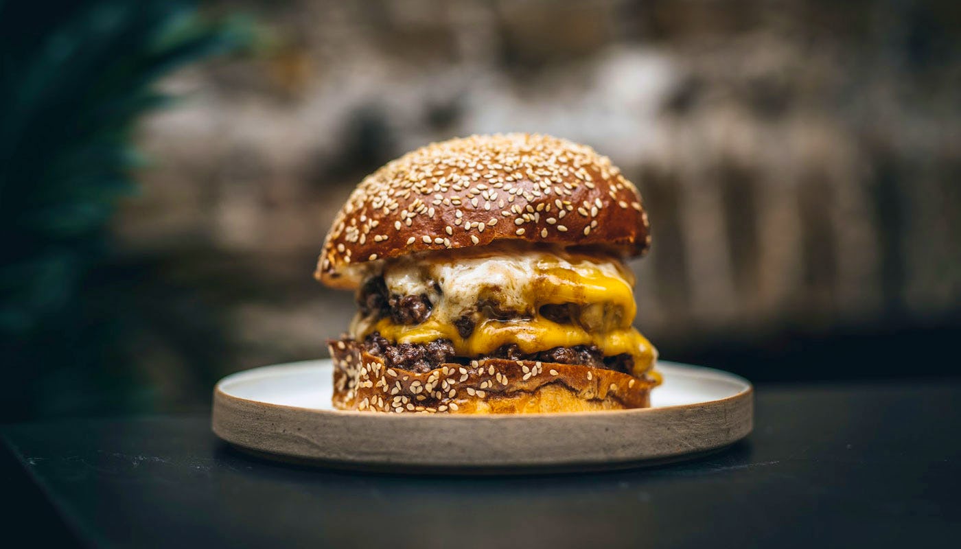 A burger from Burger and Beyond
