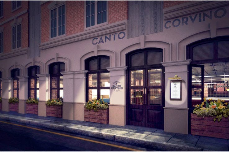 Canto Corvino Italian restaurant bar Spitalfields London