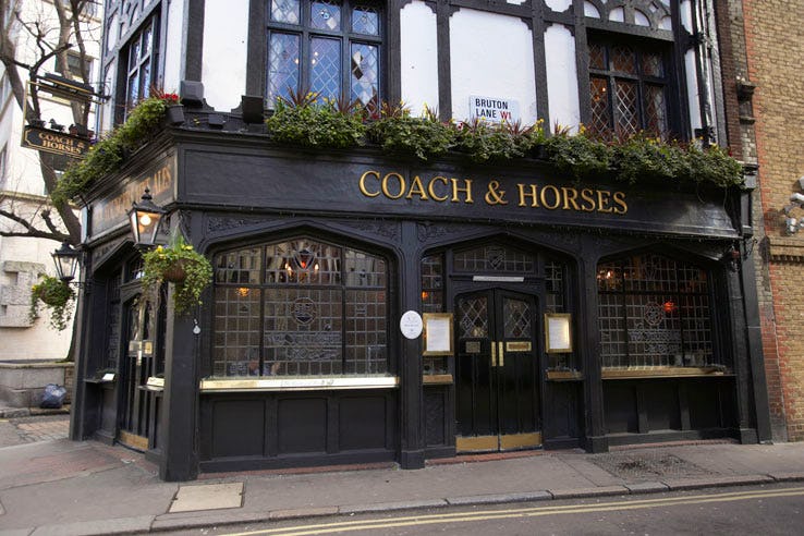 The Coach and Horses pub Mayfair London